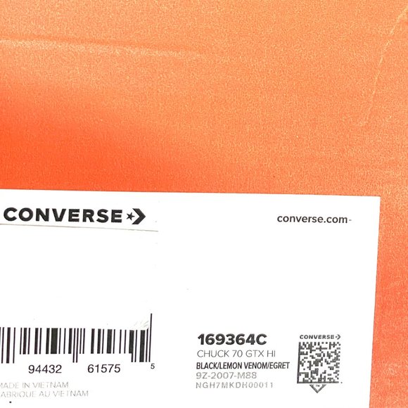 Converse Shoes Women's 169364C CHUCK 70 GTX High Black Lemon Venom Egret Canvas - Picture 8 of 9